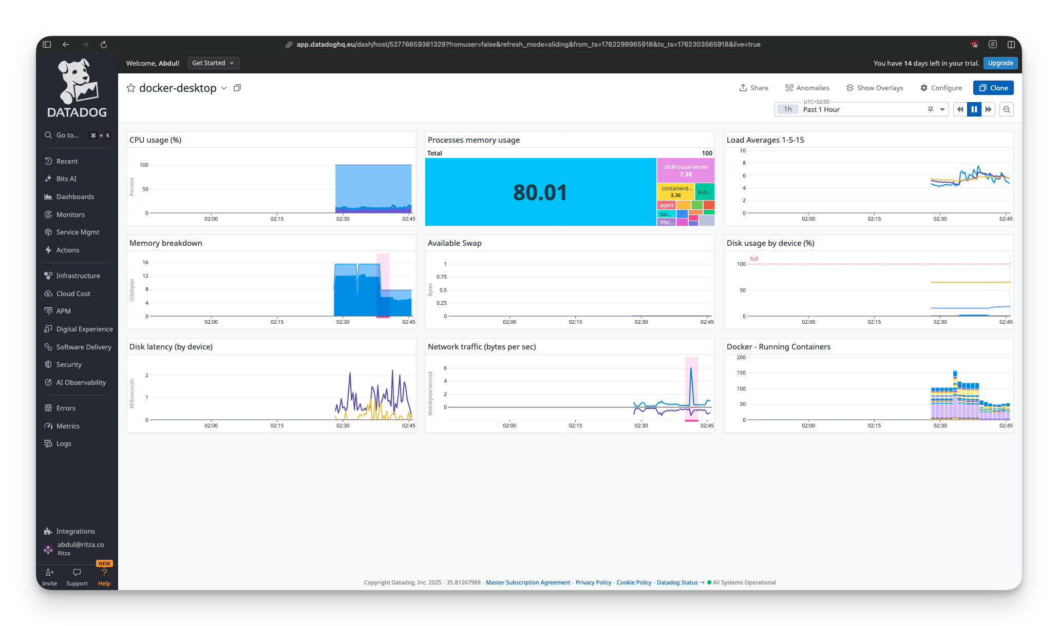 DataDog Cluster Overview